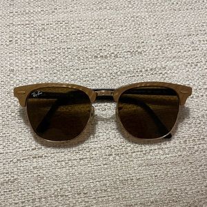 Clubmaster Raybans with blonde frames